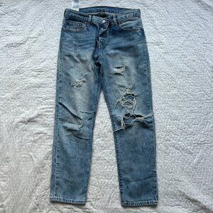 Levi's Destroyed Midrise Boyfriend Jeans, sz 25